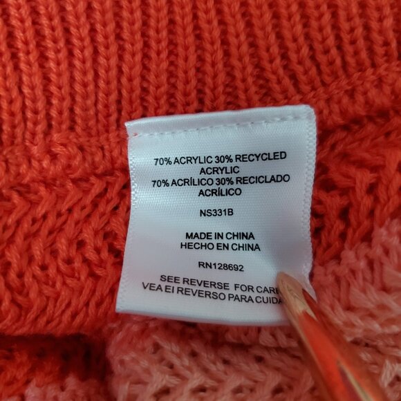 Madden NYC Shorts Women's Knit Pull On Waist Coral Knit Crochet Trim Tie Waist - Picture 9 of 10